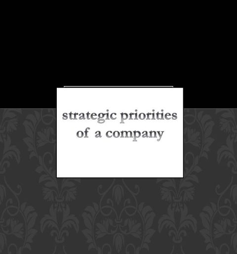 strategic priorities of a company